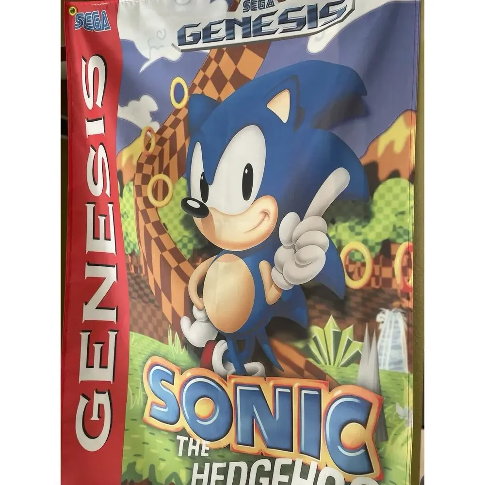 Sonic The Hedgehog 5ft Flag Sega Genesis 1991 Banner Poster